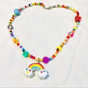 Brand New Y2K Rainbow Beaded Necklace